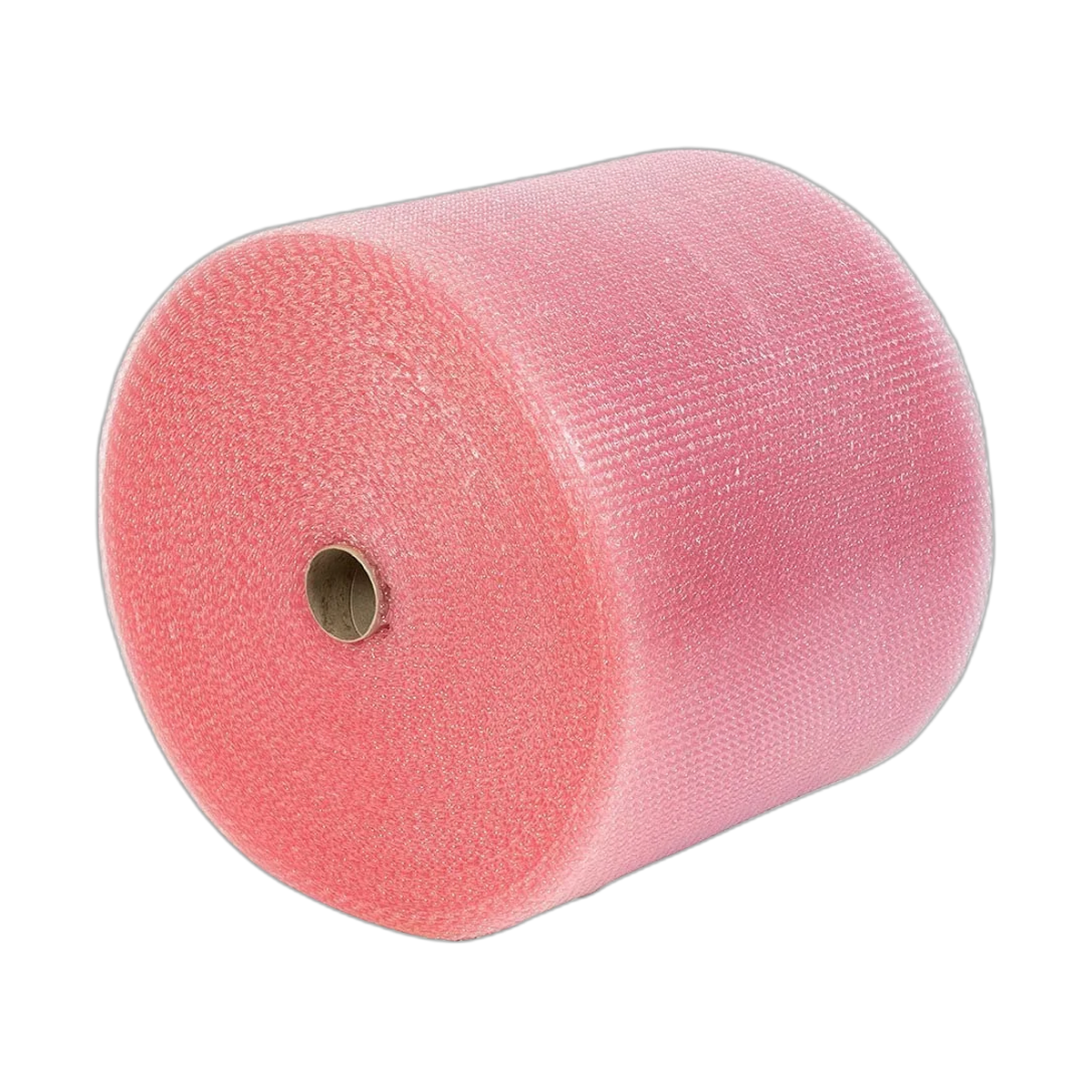 Rollo rosa de burbuja protectiva.